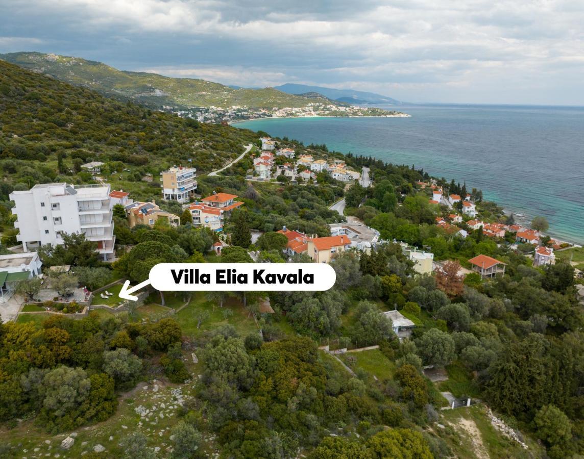 Villa Elia Kavala - Mediterranean Holiday Villa PalaiónTsiflíkion Buitenkant foto